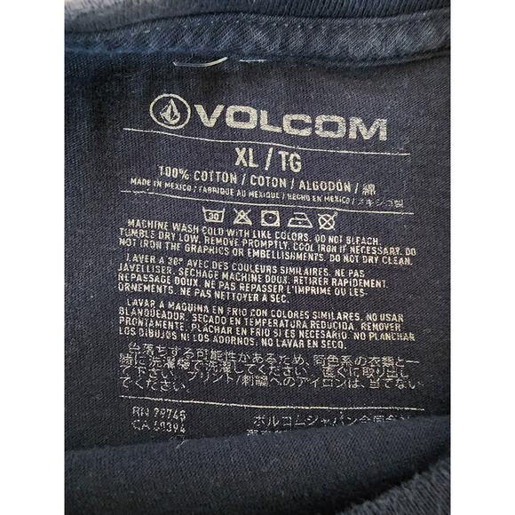 VOLCOM Blue Medium Weight Cotton Skater Casual Short Sleeve T Shirt SZ XL - Picture 5 of 7